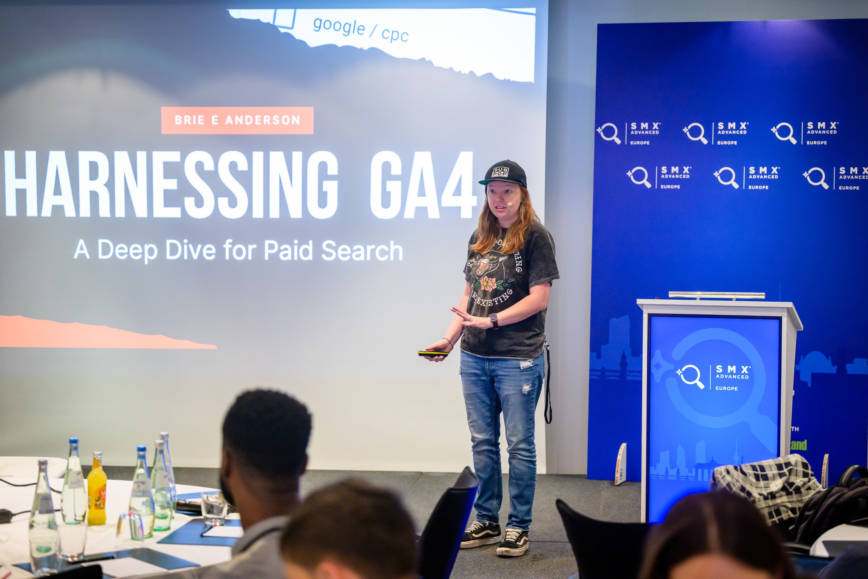 Brie E Anderson speaking at a professional event